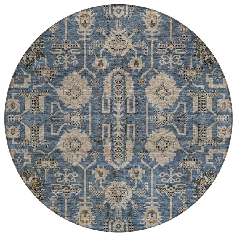 HomeRoots Oriental Traditional Rectangle Outdoor Rug