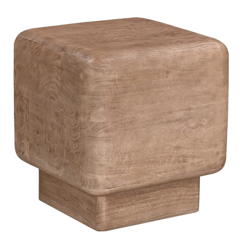 Bruno Modern Mango Wood Square End Table