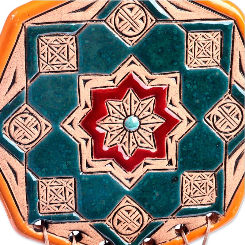 Novica Handmade Starry Amulet Ceramic Wall Decor