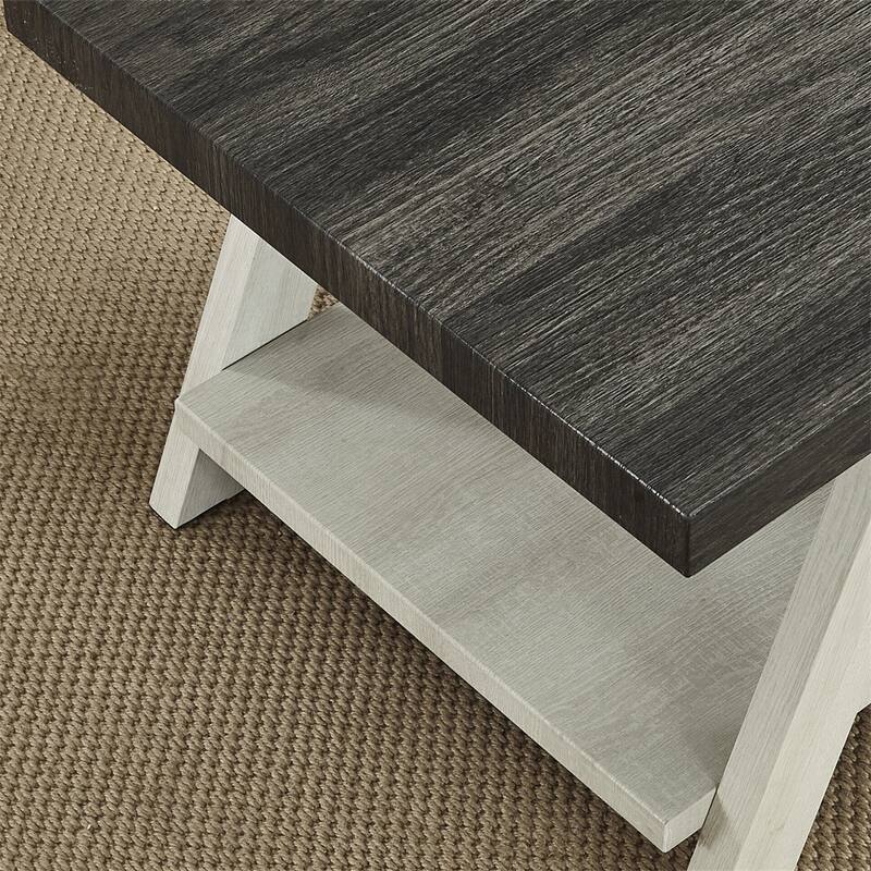 Contemporary Wood Shelf Side Table