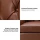 preview thumbnail 27 of 65, Mateo 82.28" Wide Transitional Genuine Leather Sofa with Nailhead Trim and Button-Tufted Back