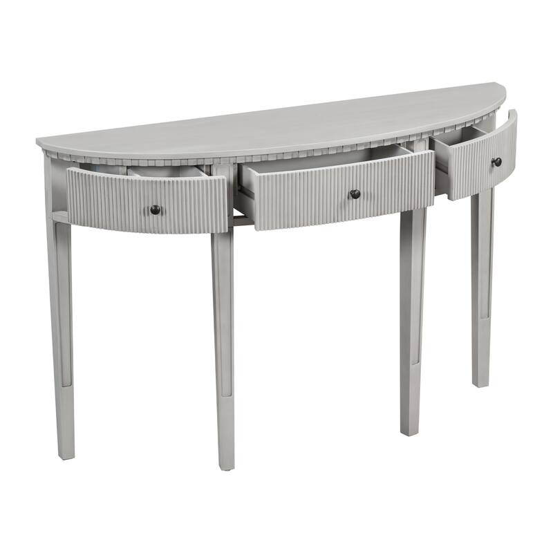 Console Table with Vertical Stripe Drawers