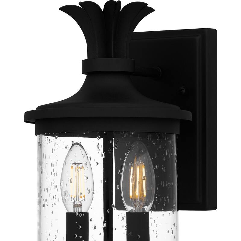 Earth Black Two Light Outdoor Wall Mount from the Havana Collection