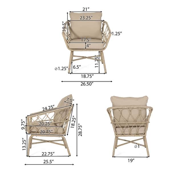 Bruce Outdoor Outdoor Wicker Club Chairs (Set of 2) by Christopher Knight Home