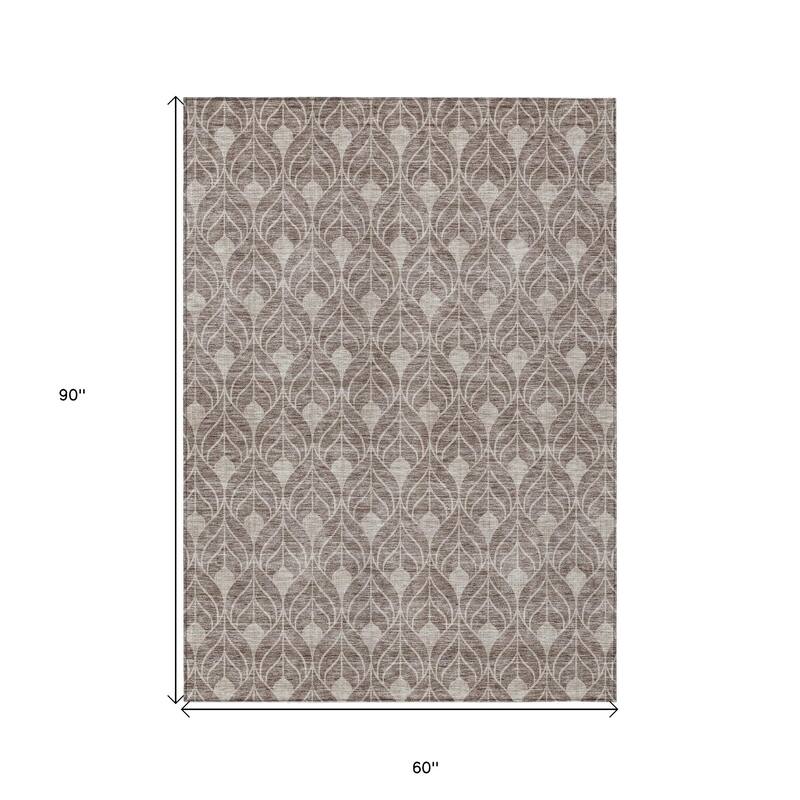 HomeRoots Geometric Transitional Rectangle Outdoor Rug