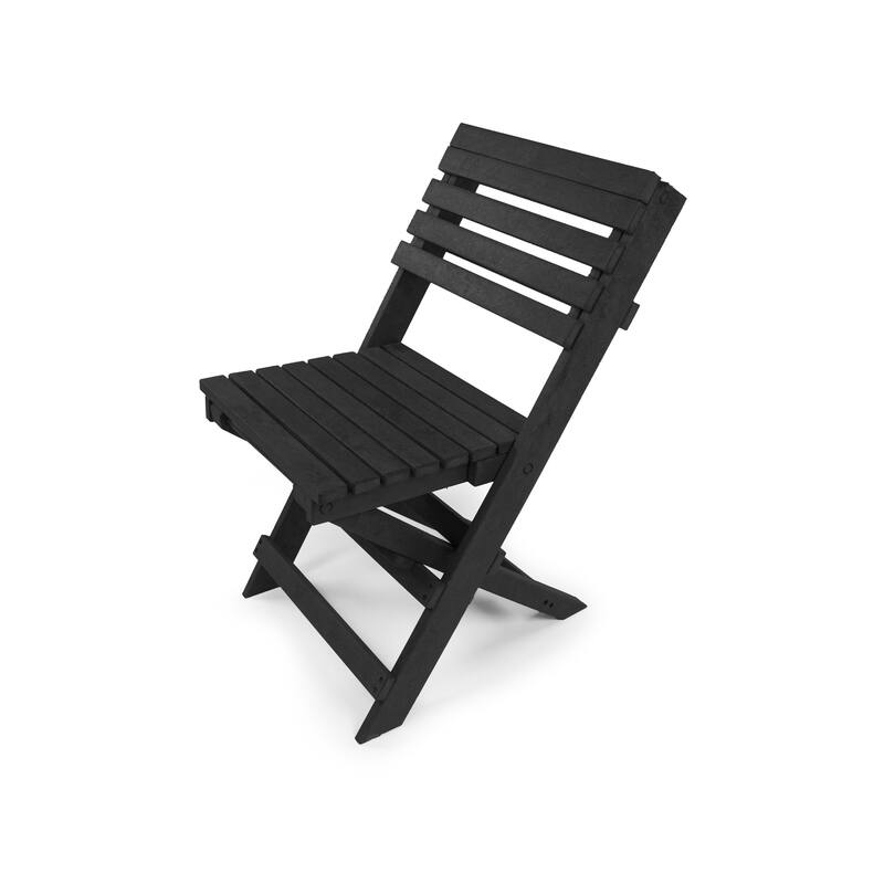 Las Cabos Fully Assembled All-Weather Recycled HDPE Outdoor Folding Bistro Chair
