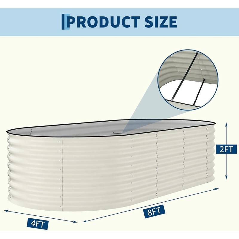 2 Pack Galvanized Raised Garden Beds