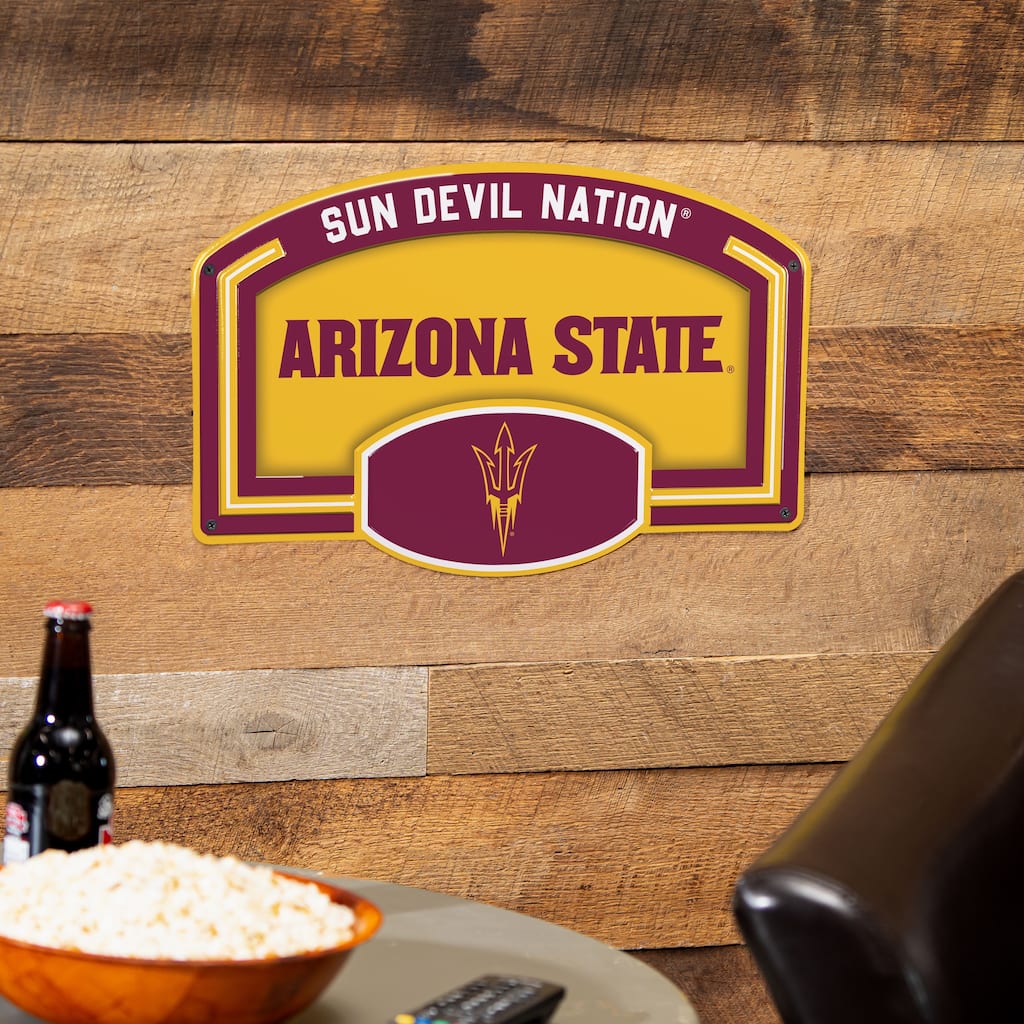 Arizona State University Embossed Steel Wall Sign, 11" x 17"