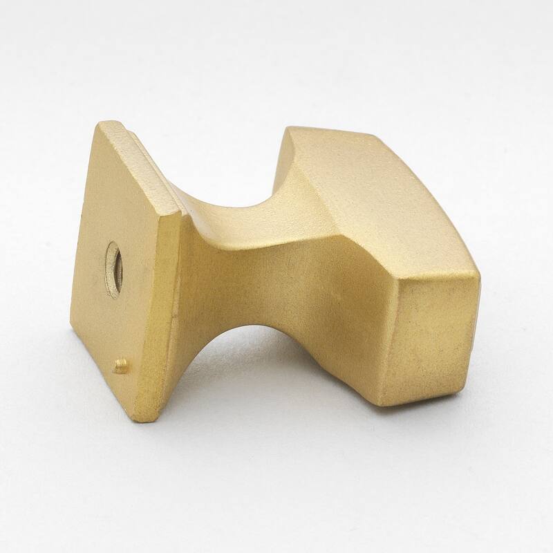 GlideRite 5-Pk 1-1/8 x 1/2 in. Satin Gold Transitional Rectangle Cabinet Knobs - Satin Gold
