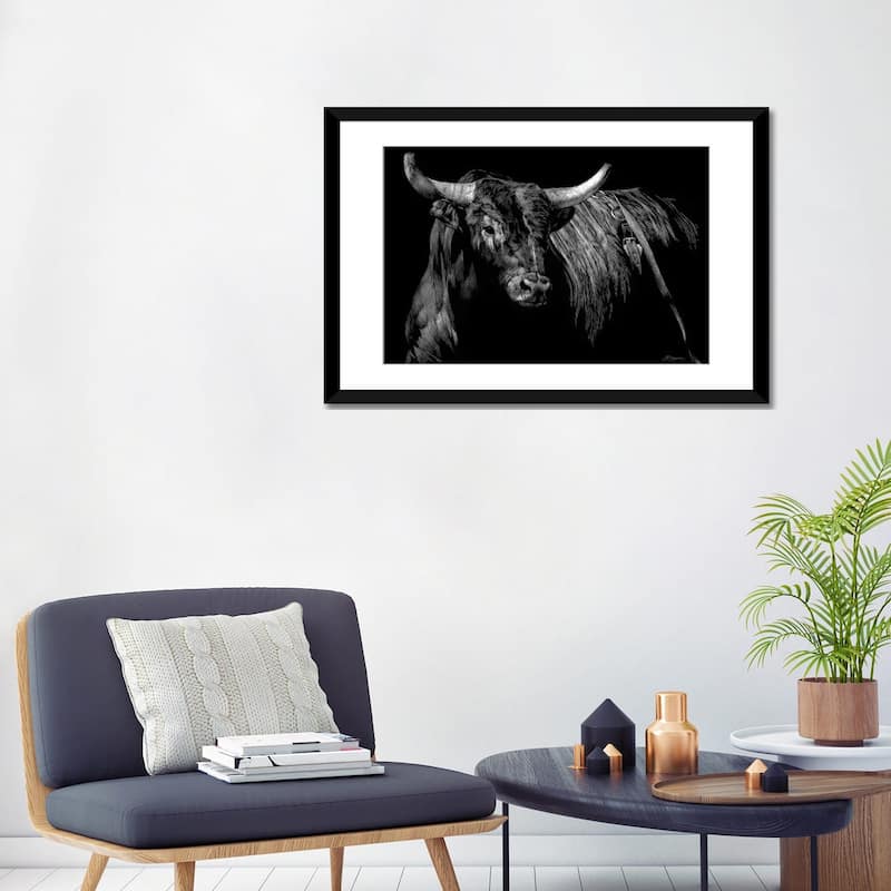 iCanvas "Brindle Rodeo Bull" by Julie T. Chapman