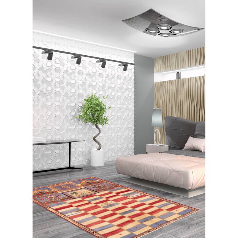 ECARPETGALLERY Hand-knotted Kayseri Vintage Red Wool Rug - 5'11 x 10'8