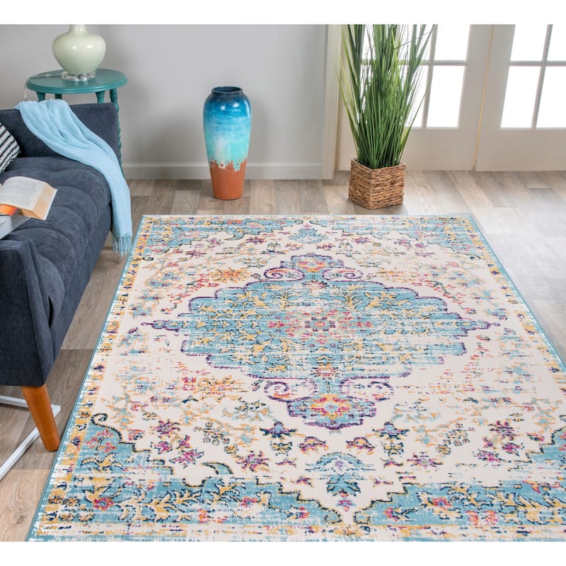 The Curated Nomad Sunset Traditional Vintage Bohemian Rug