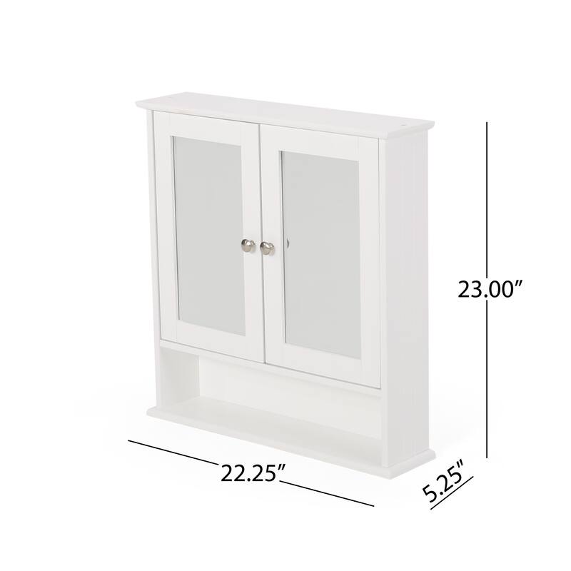 Modern Wall-Mounted Medicine Cabinet with Shelving Space