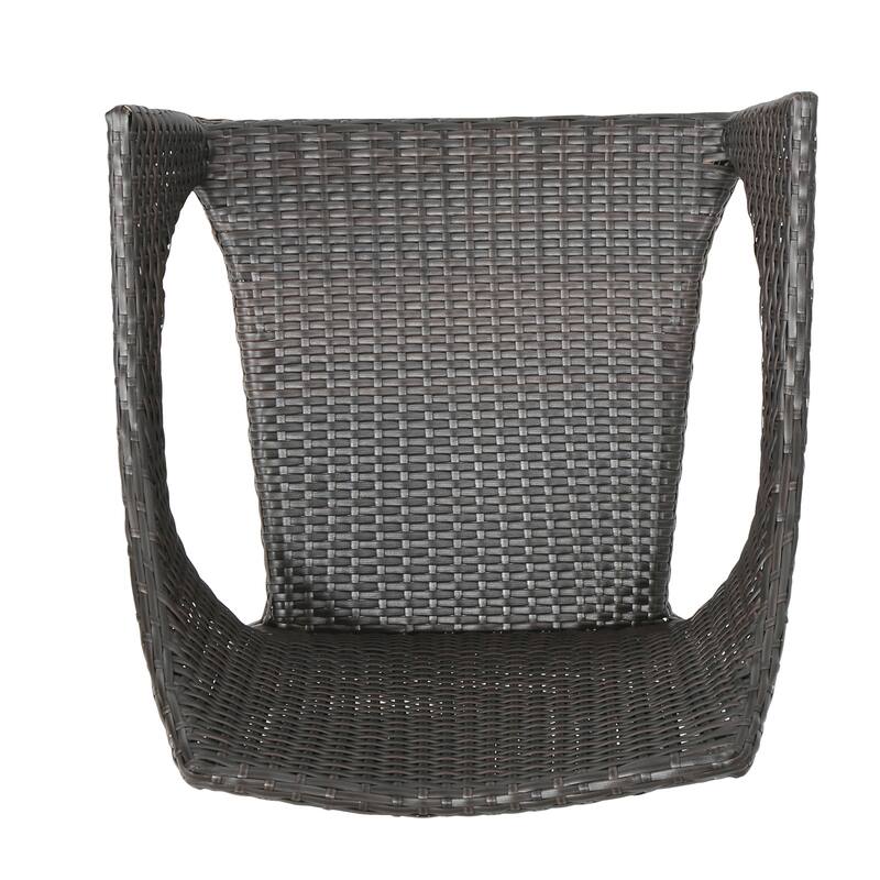 Laurent Outdoor 5 Piece Acacia Wood and Wicker Dining Set by Christopher Knight Home