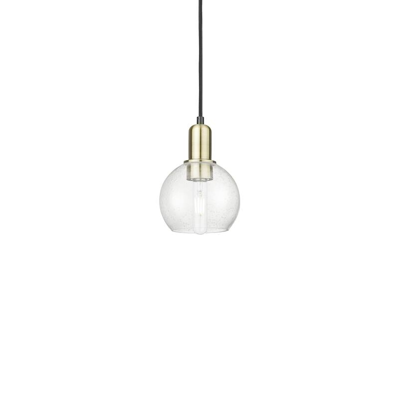 Innovations Lighting 716-1P-9-6 Athens Pendant Athens 6" Wide Mini - Black Antique Brass / Seedy