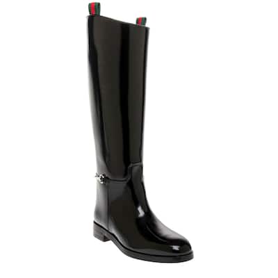 Gucci Slim Horsebit Boot - Black Leather