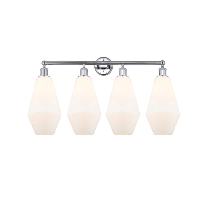 Innovations Lighting Cindyrella - 4 Light 34" Bath Vanity Light - Cased Matte White/Polished Chrome