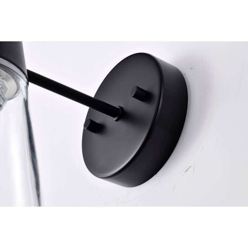 Latier 10 Inch Matte Black Wall Sconces 1-Lighted