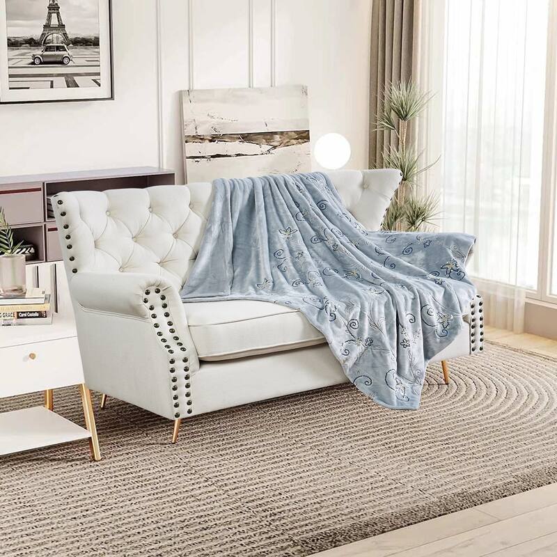 Embroidered Sequin Throw