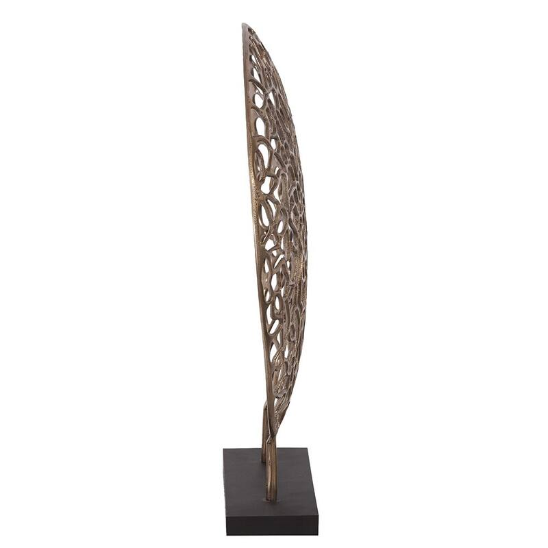 HomeRoots Bronze and Black Abstract Coral Sculpture - 17' X '19' X '3