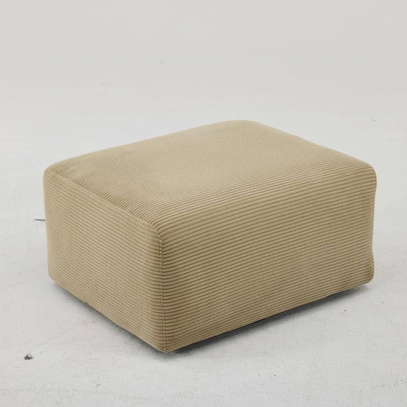 33.46 in. W Corduroy Boneless Rectangle Ottoman