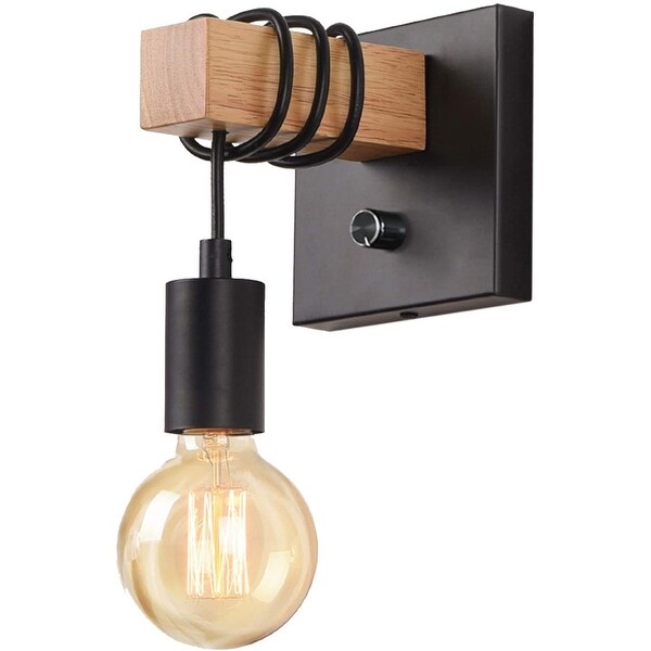 Black hardwired wall sconce with switch wall lamp Bed Bath Beyond 34546693