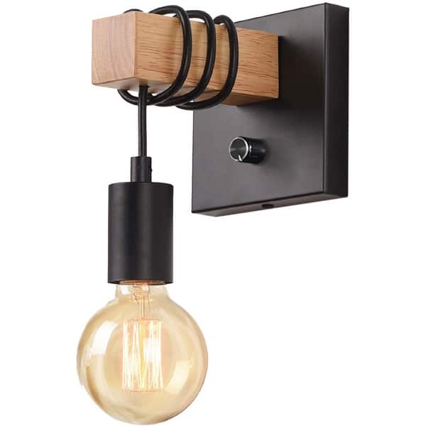 Black hardwired wall sconce with switch wall lamp Bed Bath & Beyond