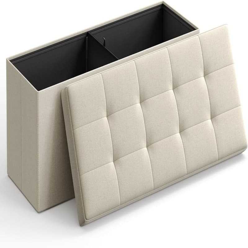 43 Inches Folding Storage Ottoman Bench