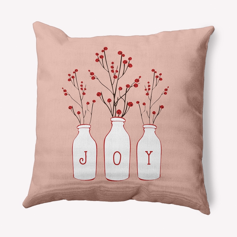 Joy Christmas/Winter Decorative Throw Pillow