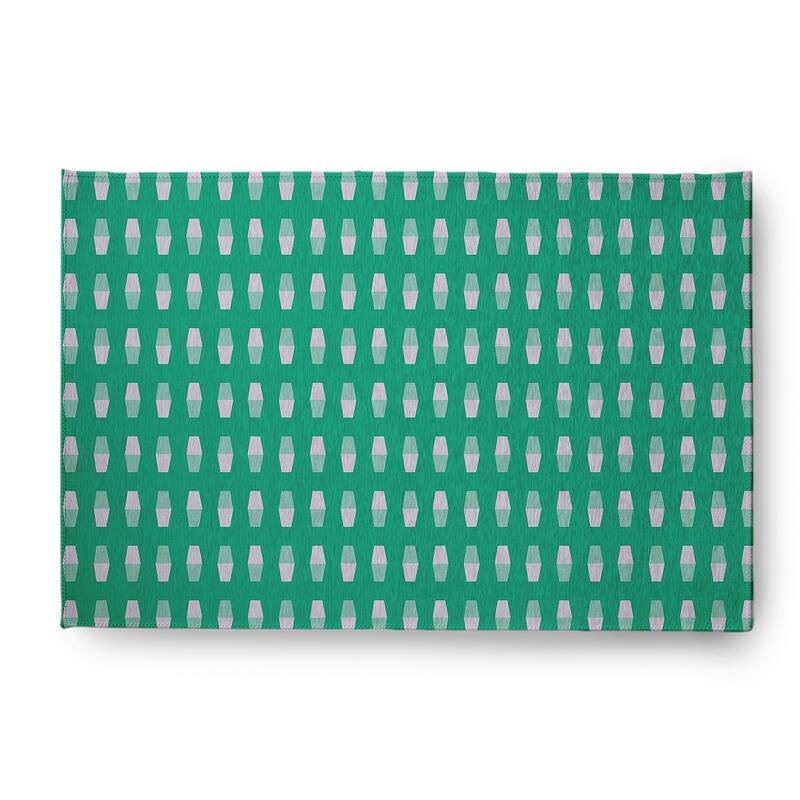 Bowling Pins Rug - Kelly Green - 2' x 3'