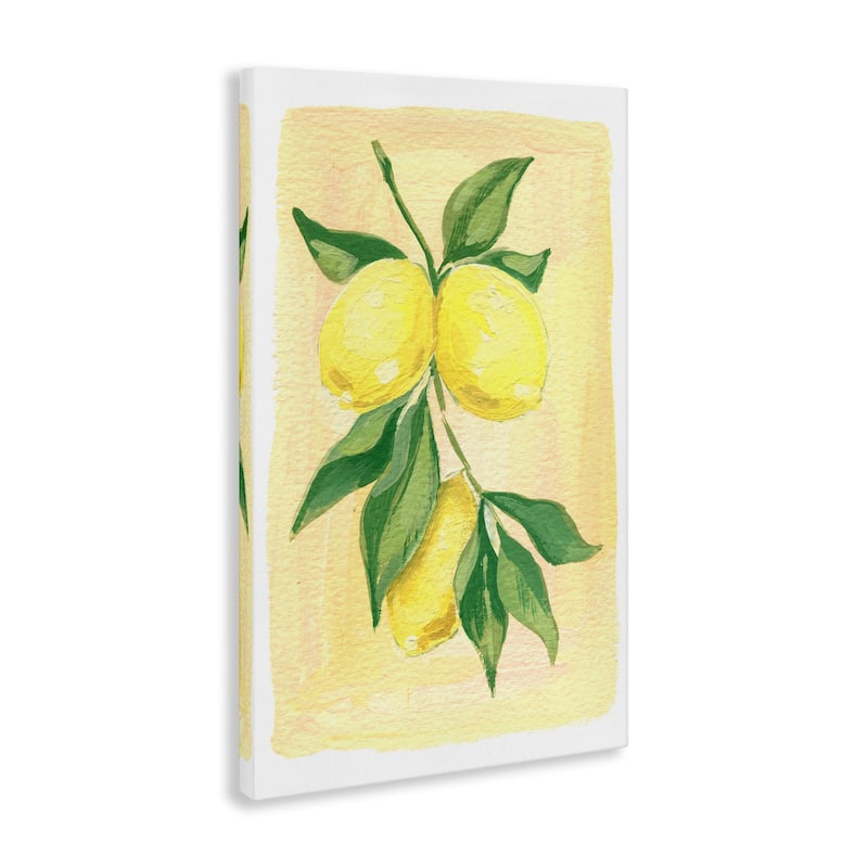 Stupell Hanging Lemons Country Charm Canvas Wall Art Design By Hannah Moren