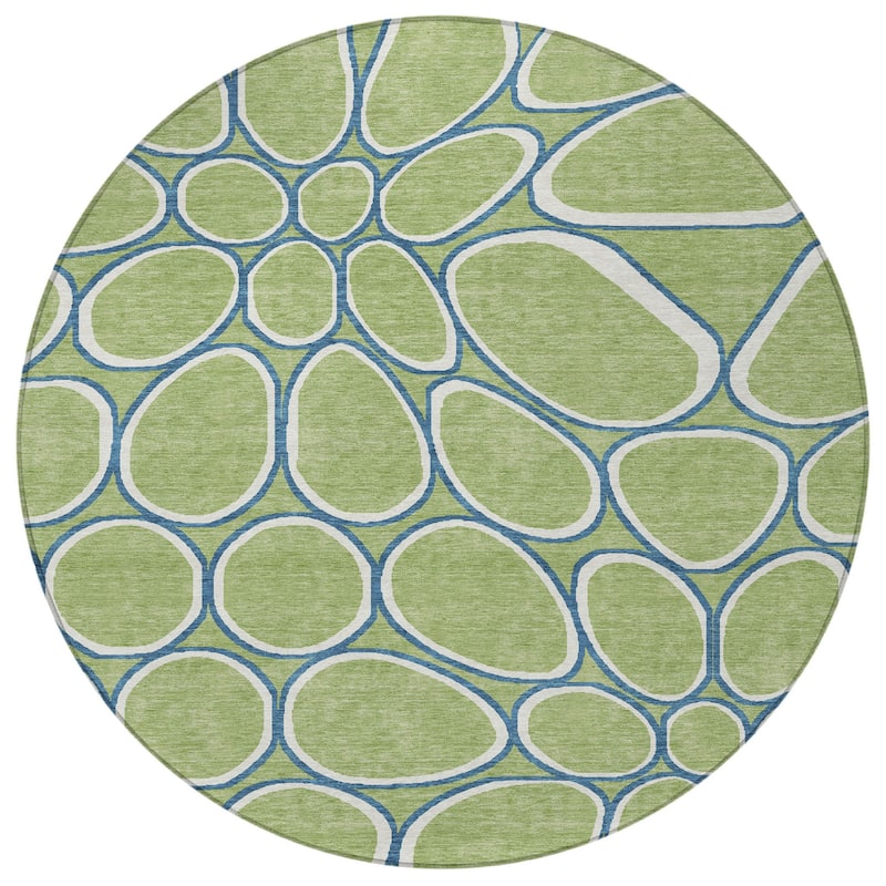HomeRoots Abstract Transitional Rectangle Outdoor Rug