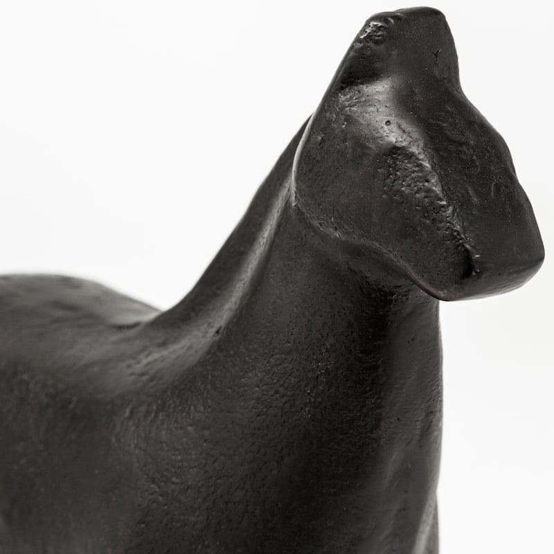 Sphynx II Black Cast Aluminum Horse Shaped Decorative Object - 7.0L x 2.3W x 6.0H