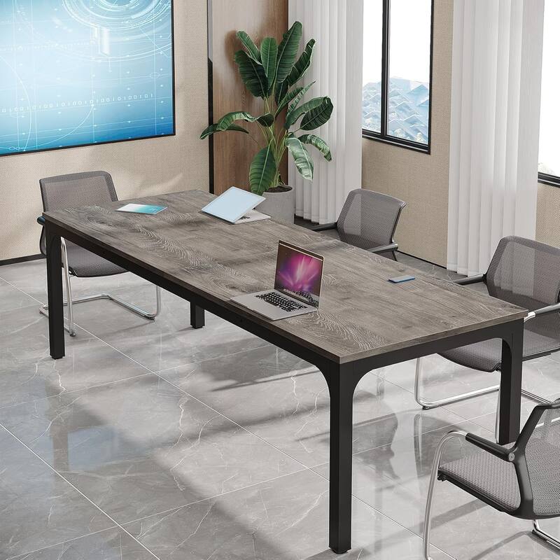 78.74" Large Rectangle Conference Table/Desk, Modern Seminar Meeting Table, Business Tables for Boardroom & Office