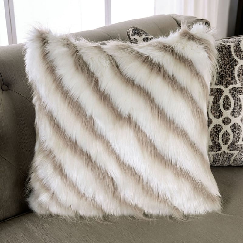 Small Burlap Weave Loveseat with Single Cushion in Light Brown