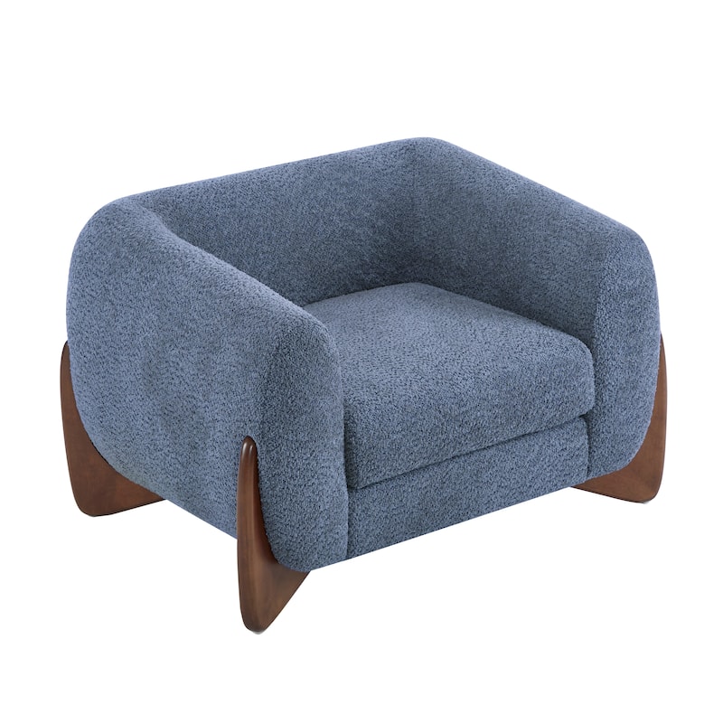 Tina Modern Upholstered Boucle Arm Club Chair by Christopher Knight Home
