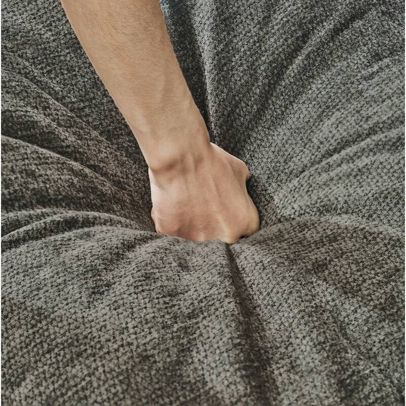 L-Shaped Modular Sectional Sofa with Movable Storage Ottoman, Comfy Cashmere Deep Seat Cloud Couch, Lounge Sofa with Pillows