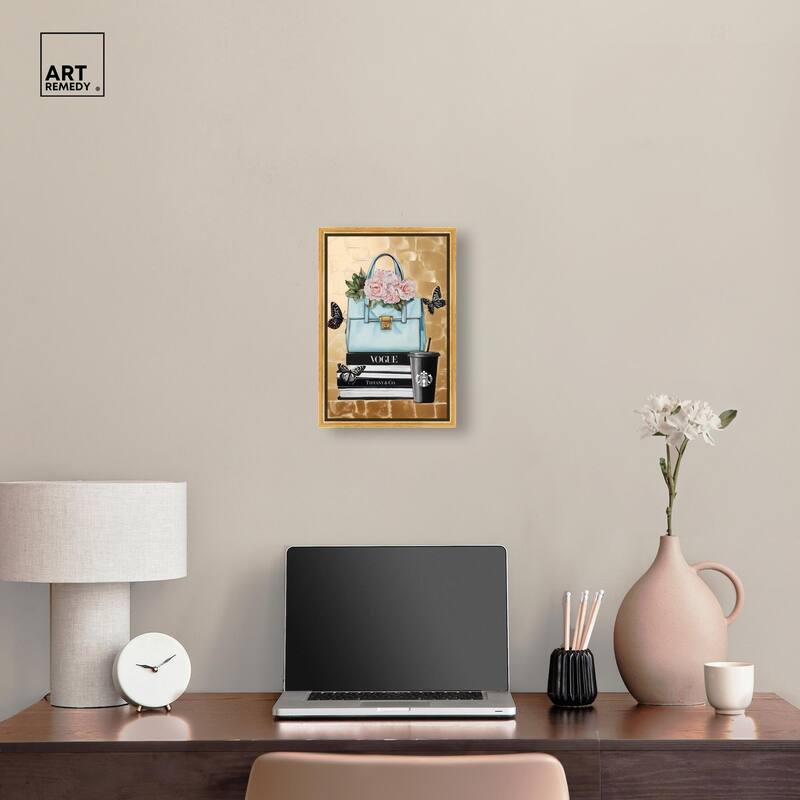 Golden Era of Glam Books Canvas by Art Remedy