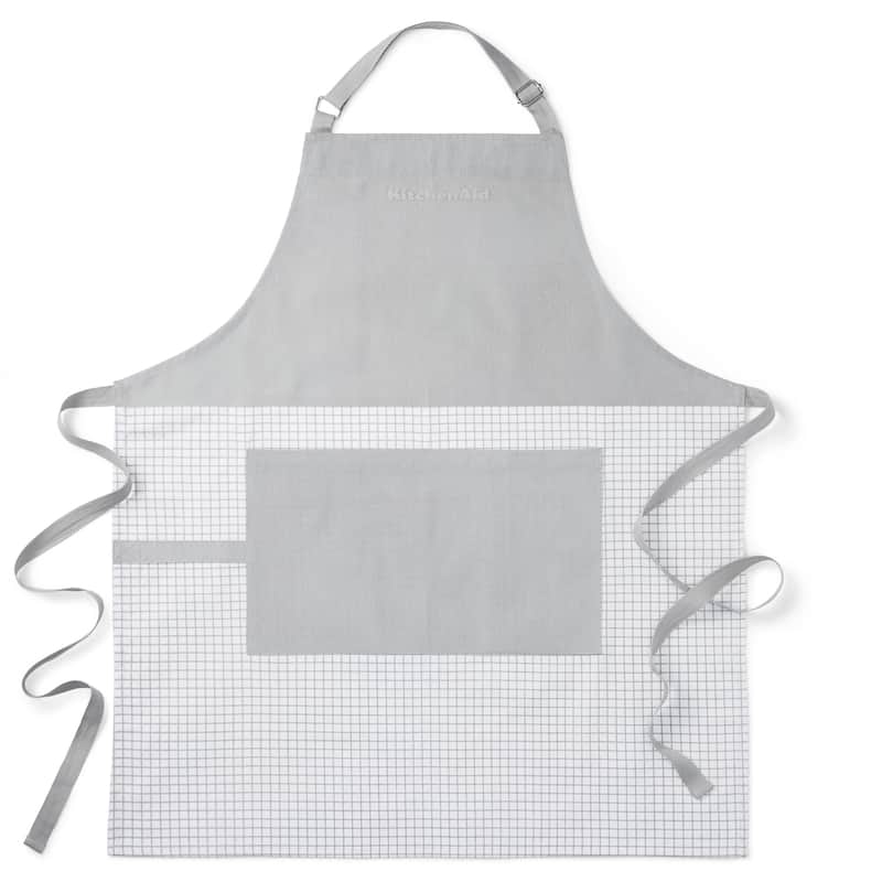 KITCHENAID Gourmet Series Gridlines Big Chef Apron, Water & Stain Resistant
