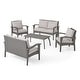 preview thumbnail 4 of 14, Honolulu Outdoor 5-piece Wicker Chat Set with Cushions by Christopher Knight Home