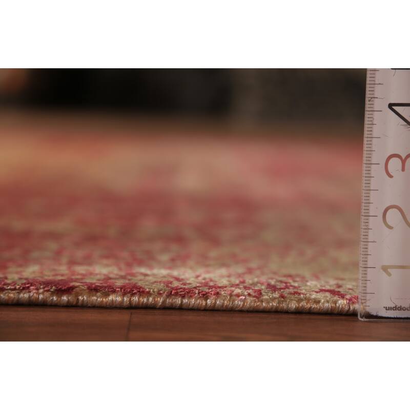 Contemporary Abstract Indian Area Rug Hand-Knotted Wool Carpet - 5'6"x 7'6"