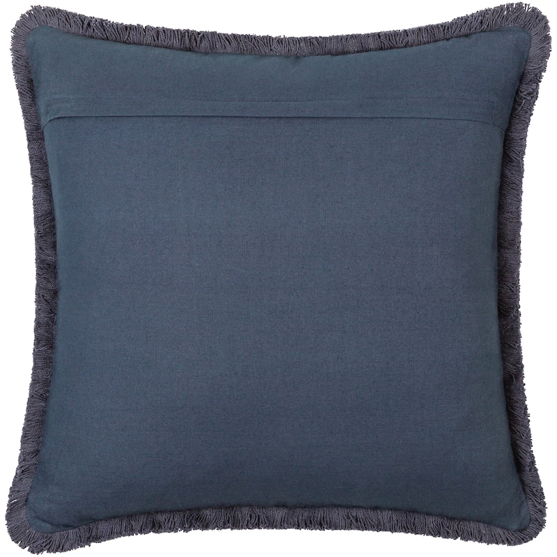 Amayae Subtle Stripe Cotton Pillow With Fringe