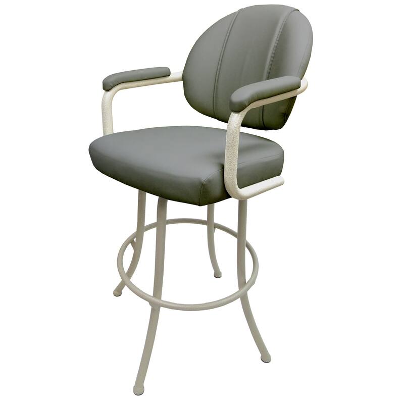 Extra Tall Swivel Metal Bar Stool 34" - M-70 - 34 inch Seat - Grey - Beige