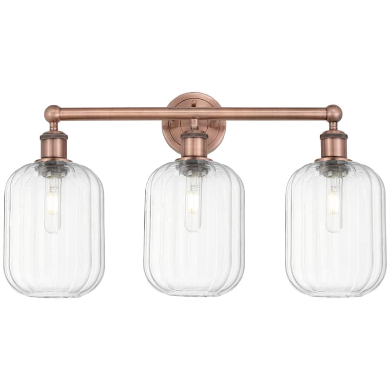Innovations Lighting 616-3W-14-25 Preston Vanity Preston 3 Light 25" - Antique Copper / Clear
