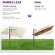 preview thumbnail 10 of 12, PURPLE LEAF 9/10/11ft Square 09x12ft Rectangle Wood Pattern Patio Cantilever Umbrella with Base
