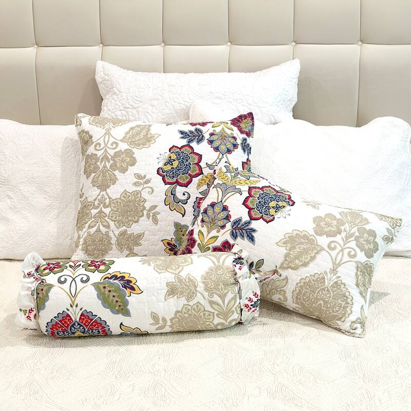 Porch & Den Ridgemont Floral Pattern 3-piece Throw Pillow Set - Accent - Specialty - Polyester - Multi - Set of 3 or More