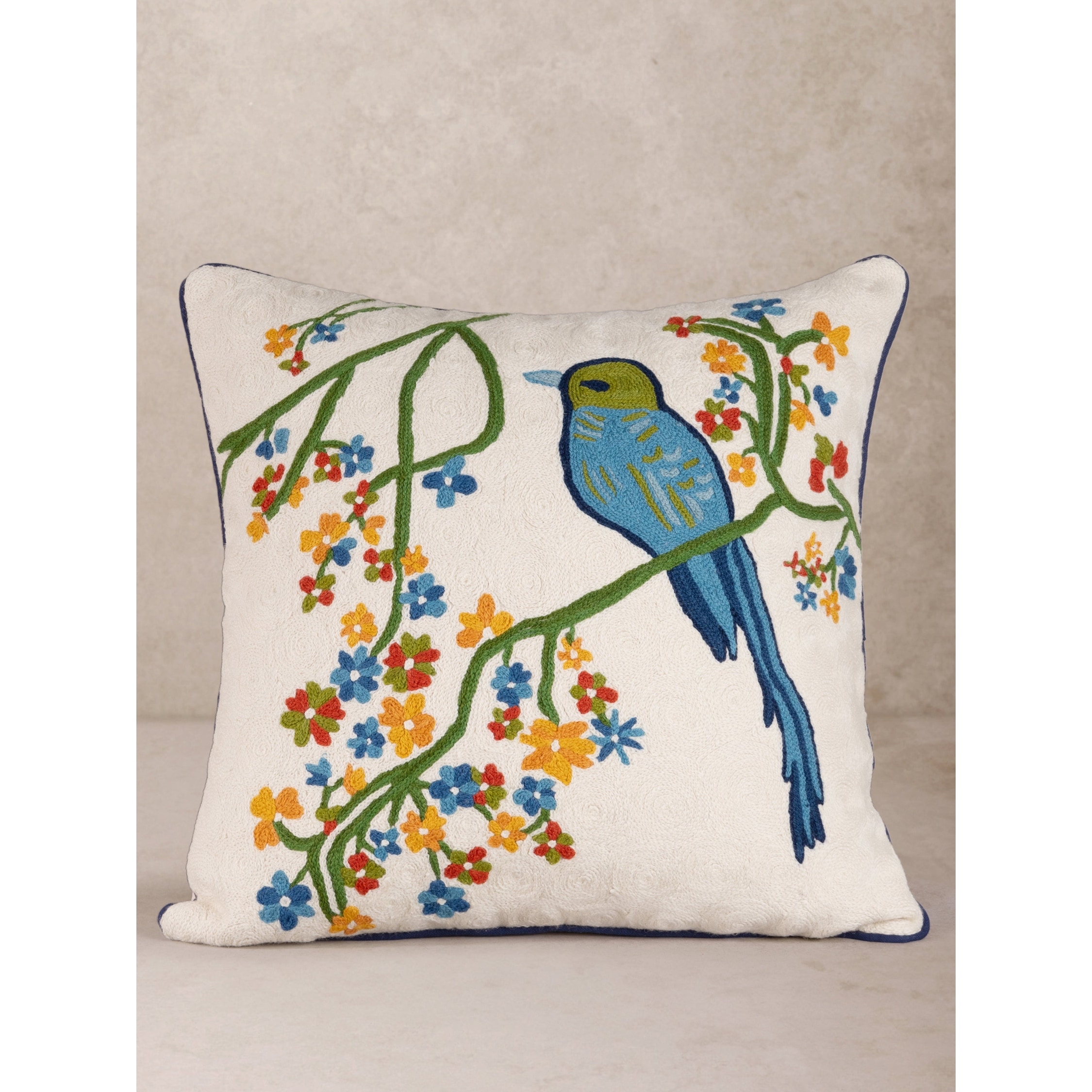 Jowun Botanical Bird Throw Pillow Cover