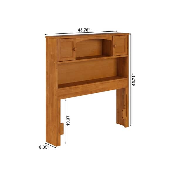 dimension image slide 2 of 8, Denver Wood Bookcase Headboard