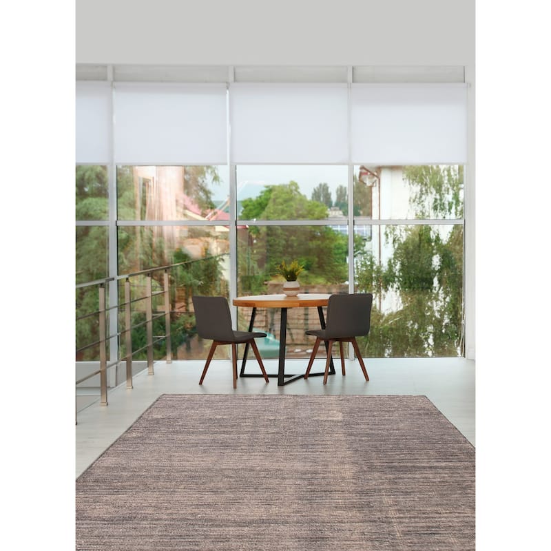 ECARPETGALLERY Hand-knotted Loreto Grey Silk Rug - 5'9 x 9'0