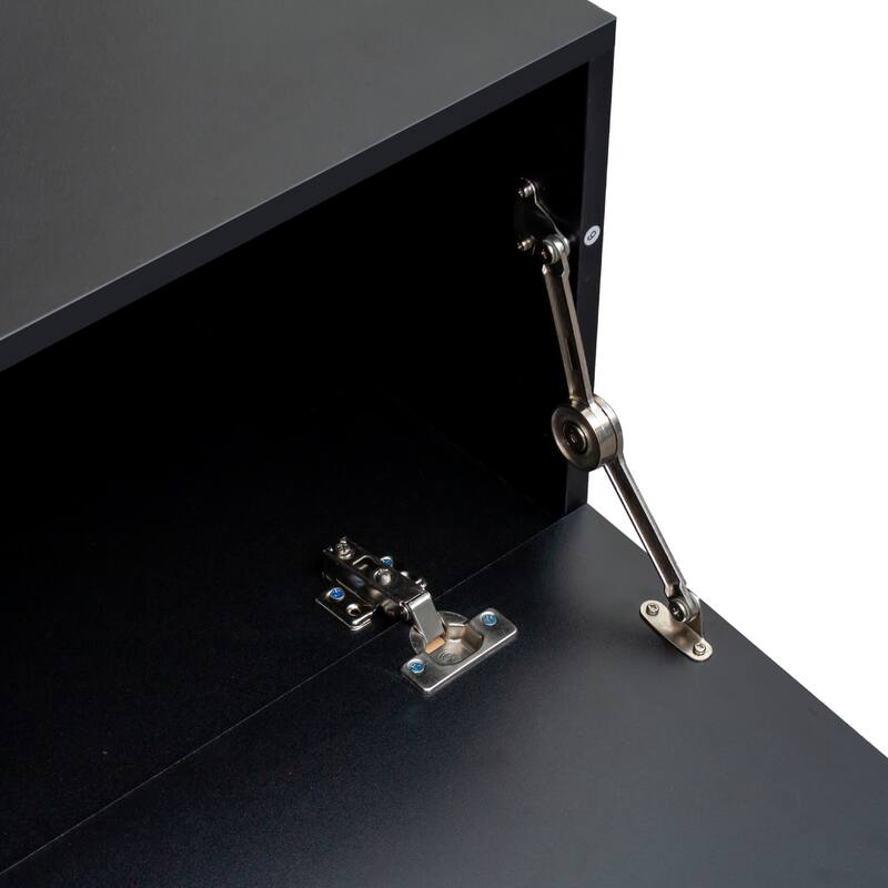 Extendable TV Stand with Storage Cabinets, Modern Entertainment Center Media Console Table for Living Room